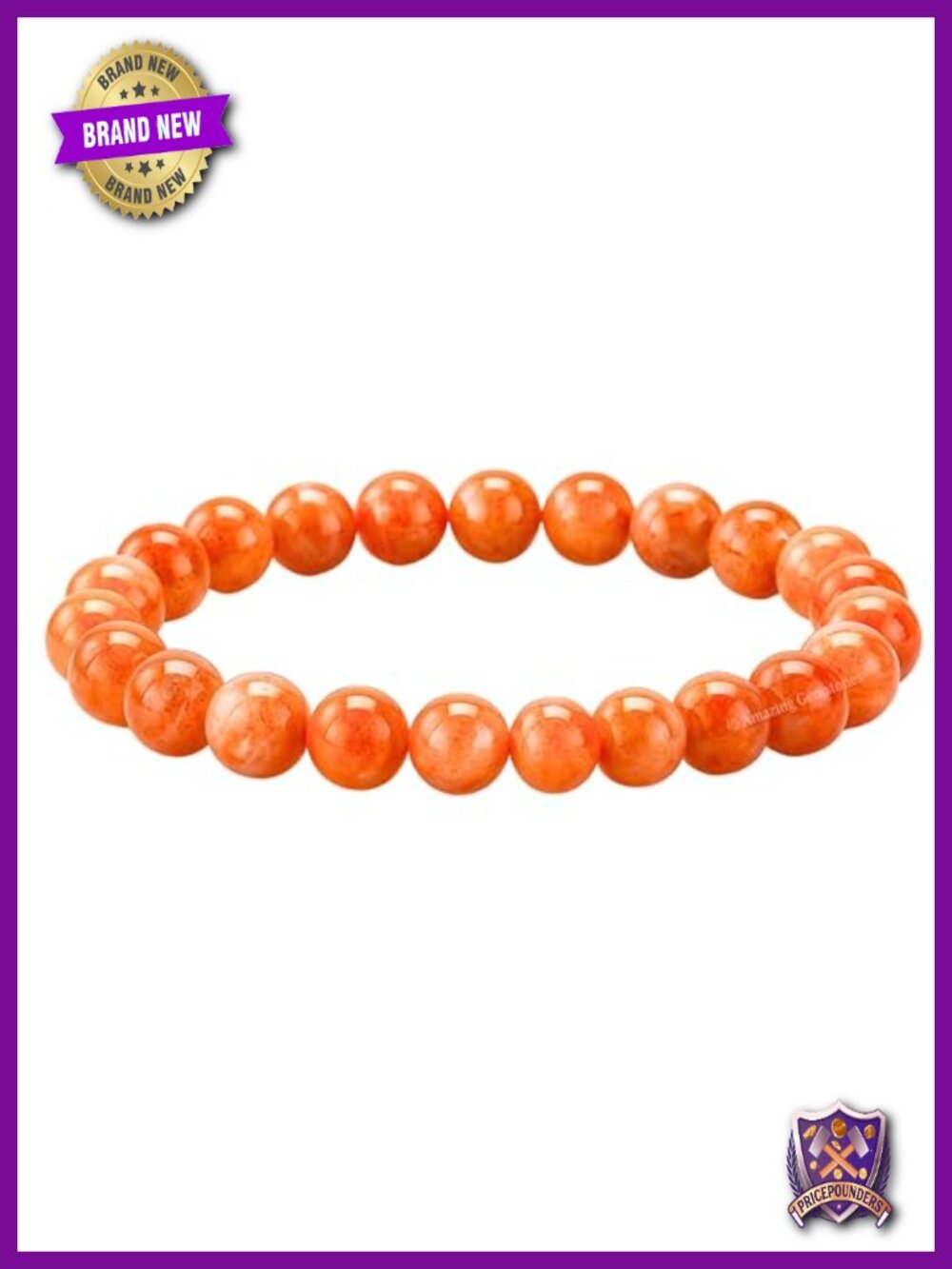 Sunstone Crystal Stretch Bracelet Healing Protection 8mm